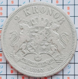 1015 Suedia 2 kronor 1893 Oscar II (1872-1907) tiraj 48,827 km 761 argint, Europa