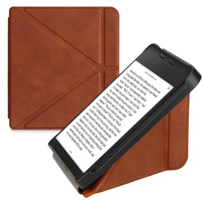 Husa pentru Kobo Libra 2, Kwmobile, Maro, Piele ecologica, 56576.05 foto