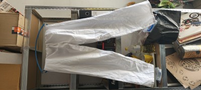 Pantaloni alb XLn foto