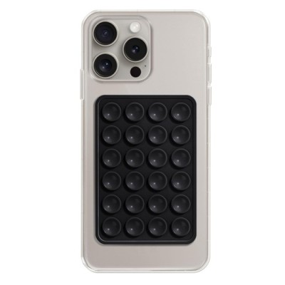 Suport cu Ventuze pentru Telefon, Dreptunghiular - Techsuit (SB-PAD) - Black foto