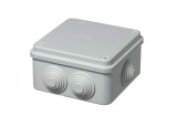 Doza aplicata patrata 105x105x55mm IP55 pentru distributie jonctiune ABS rezitenta UV cu presetupe, Elettrocanali