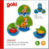 Puzzle 28 piese - Despre animale - Hrana, Mediul de viata si Puii | Goki