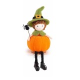 Cumpara ieftin Figurina Halloween Dovleac textil multicolor II &Oslash; 6 cm x 16 H
