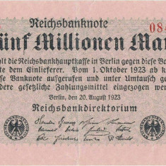 1923 (20 VIII), 5.000.000 mark (P-105/2) - Germania - stare XF+++!