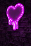 Decoratiune luminoasa LED, Melting Heart, Benzi flexibile de neon, DC 12 V, Roz, Neon Graph