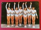 Foto-tip carte postala-Echipa Olimpica de Gimnastica a ROMANIEI-Los Angeles 1984