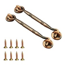Set 2 incuietori tip carlig Brands, 17.5 x 2.9 cm, otel inoxidabil, bronz