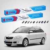 Cumpara ieftin Ștergătoare Skoda Fabia II Combi 5J5 2007-2013 | Set Față Flat &ndash; TeamCar&reg;