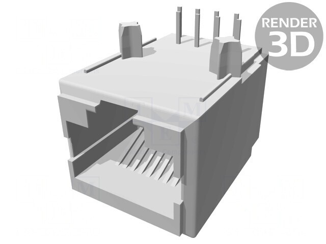 Soclu RJ45 8p8c pentru PCB THT