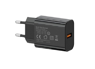 Incarcator retea PRESTIGE CHARGE&amp;reg;, Fast Charge USB QC 3.0 18W, Adaptive, Protectie Suprasarcina, compatibil cu Samsung, Iphone, Negru foto