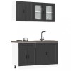 VidaXL Set dulap de bucătărie 4 piese &bdquo;Porto&rdquo; lemn negru prelucrat
