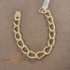 Bratara Ancora , unisex, placata aur 14K, zale ovale texturate, 21 cm, SaraTremo