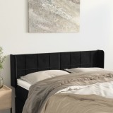 VidaXL Tăblie de pat cu aripioare negru 147x16x78/88 cm catifea 3118818