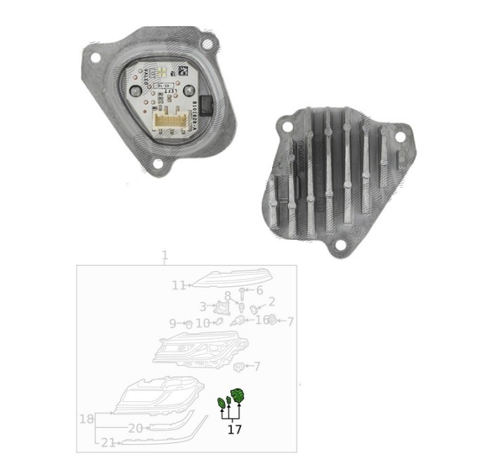 Modul LED VW ARTEON, 06.2017-, partea stanga, original, pentru lumini de zi daytime; LED,