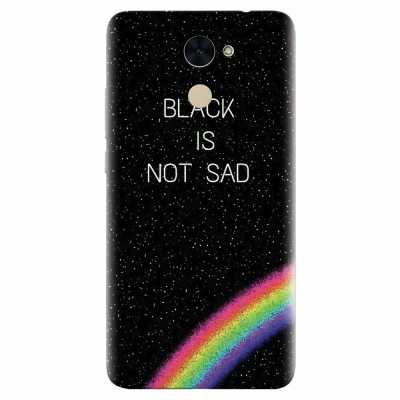 Husa silicon pentru Huawei Enjoy 7 Plus, Black Is Not Sad foto