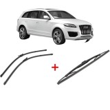 Cumpara ieftin Set 3 stergatoare AUDI Q7 (4LB) 2006 - 2015, pentru parbriz si luneta, Valeo Silencio