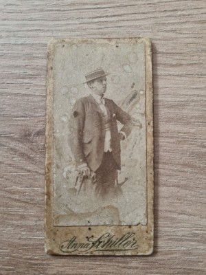 Fotografie veche, cdv mic / atelier Anna Schiller Campina foto