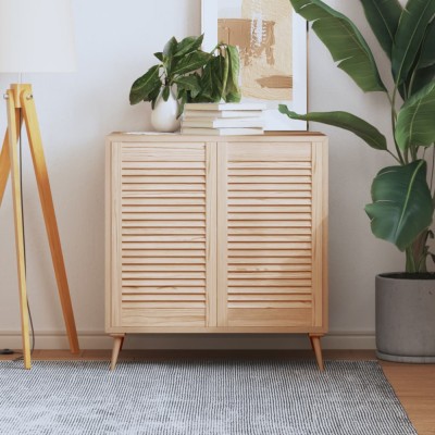 vidaXL Uși de dulap design lambriu, 2 buc., 69x39,4 cm, lemn masiv pin 151125 foto
