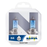 SET 2 BECURI FAR H4 60/55W 12V RANGE POWER WHITE NARVA 6291