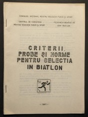 sport BIATLON &ndash; CRITERII PROBE NORME pt Selectie UZ INTERN 42 pag tabele SKI