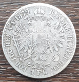 (A682) MONEDA DIN ARGINT AUSTRIA - 1 FLORIN 1879, FRANZ JOSEPH, Europa