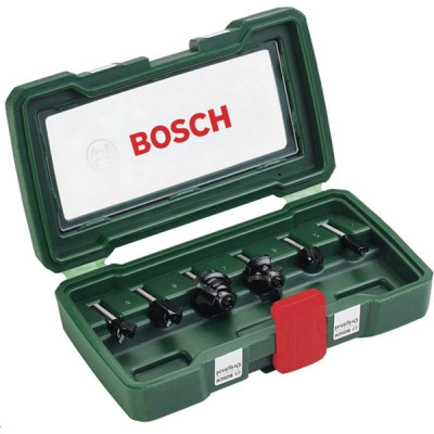 BOSCH Set de 6 freze lemn de profilat canturi, coada 6 mm foto