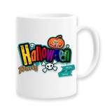 Cana alba personalizata &quot;Halloween Party, trick or treat &quot;, INOVATIX&reg;. 330ml
