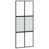 Cumpara ieftin Usa glisanta, negru, 90x205 cm, sticla securizata si aluminiu