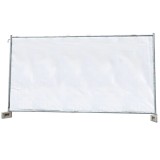 10 bucăți prelată gard șantier 160g/m&sup2; albă PE 1,76m x 3,41m