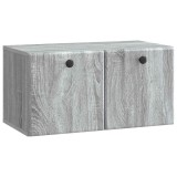 vidaXL Oglindă TV montată pe perete Sonoma gri 59,5 x 31 x 30 cm 899221