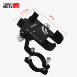 Suport montare telefon pe ghidon, Thinkrider C1, pentru bicicleta, mountain-bike, trotineta, motocicleta, e-bike, aluminiu, negru