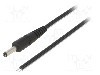 Cablu alimentare DC, cabluri, DC 4,0/1,7 mufa, negru, 1,5m, WEST POL - P40-TT-T050-150BK