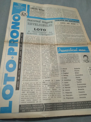 ZIAR LOTO-PRONO NR,4 27 IANUARIE 1992 foto