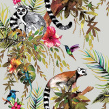 DUTCH WALLCOVERINGS Tapet model lemur, argintiu GartenMobel Dekor, vidaXL