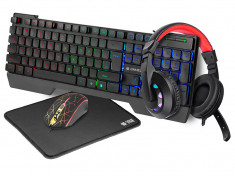 Kit Keyboard, mouse, casti si mousepad Mamooth USB 4 in 1 foto