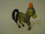 Zebra topaitoare jucarie veche din tabla