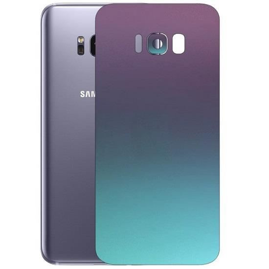 Set Folii Skin Acoperire 360 Compatibile cu Samsung Galaxy S8 Plus (2 Buc) - ApcGsm Wraps Chameleon Lavander Blue