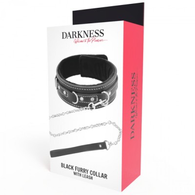 DARKNESS - HIGH QUALITY LEATHER NECKLACE WITH LEASH foto