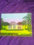 TABLOU PE PANZA CU SASIU NOU 30X40 CM PEISAJ PRET DOAR 20 LEI