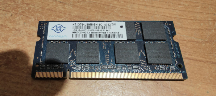 Ram Laptop Nanya 1GB PC3-5300S NT1GT65U8HB0BN-3C