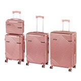 Set de valize cu roți TraveLux Urban XXV, culoare roz-auriu