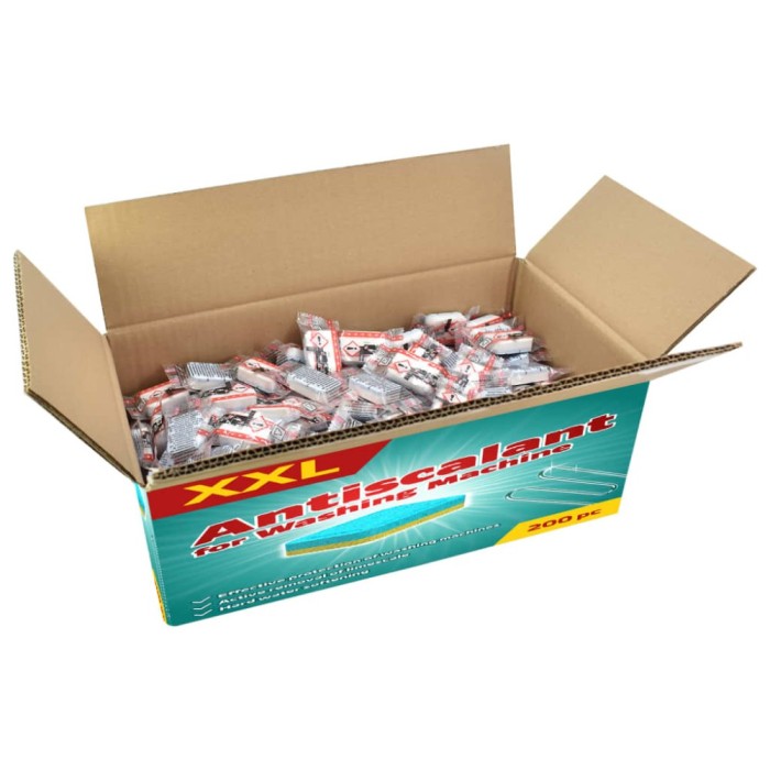 Tablete detergent mașină de rufe 200 buc. anti-calcar&amp;murdărie