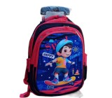 Ghiozdan troller 3D, roti luminoase, 6-12 ani, Multicolor, 43 x 35 x 25 cm, Baiat, Troler