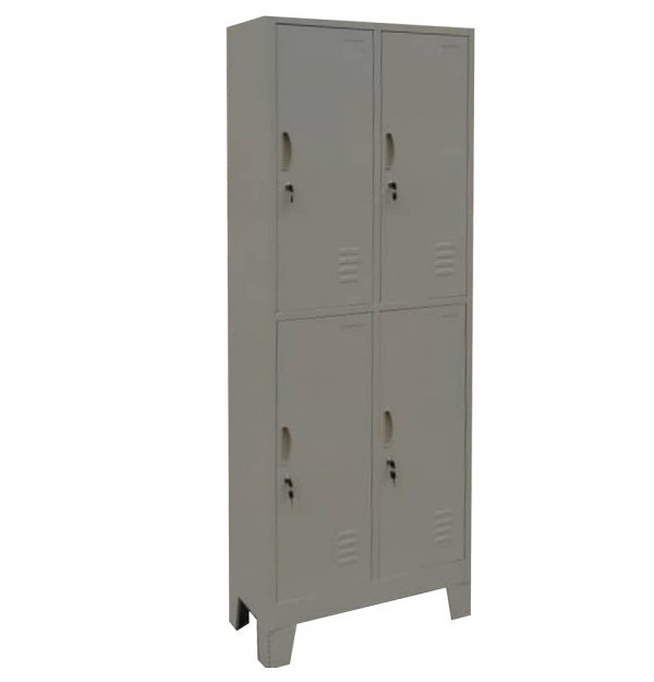 Vestiar metalic Premium cu picioare si 4 usi (2x2) 600x500x1920 mm (LxlxH), Asamblat, PLUS