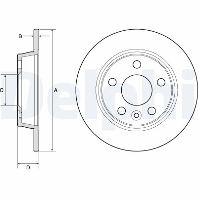 DELPHI BG3026 Disc frana foto