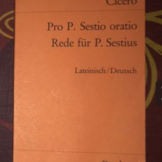 Pro P. Sestio oratio latina-germana ed. critica / M. Tullius Cicero