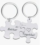 Set brelocuri pentru cuplu tip puzzle , Better Together