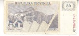 M1 - Bancnota foarte veche - Slovenia - 50 tolari - 1990