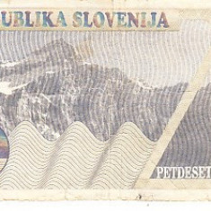 M1 - Bancnota foarte veche - Slovenia - 50 tolari - 1990