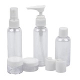 Set recipiente plastic calatorie 5 piese si 2 accesorii, transparente, Oem